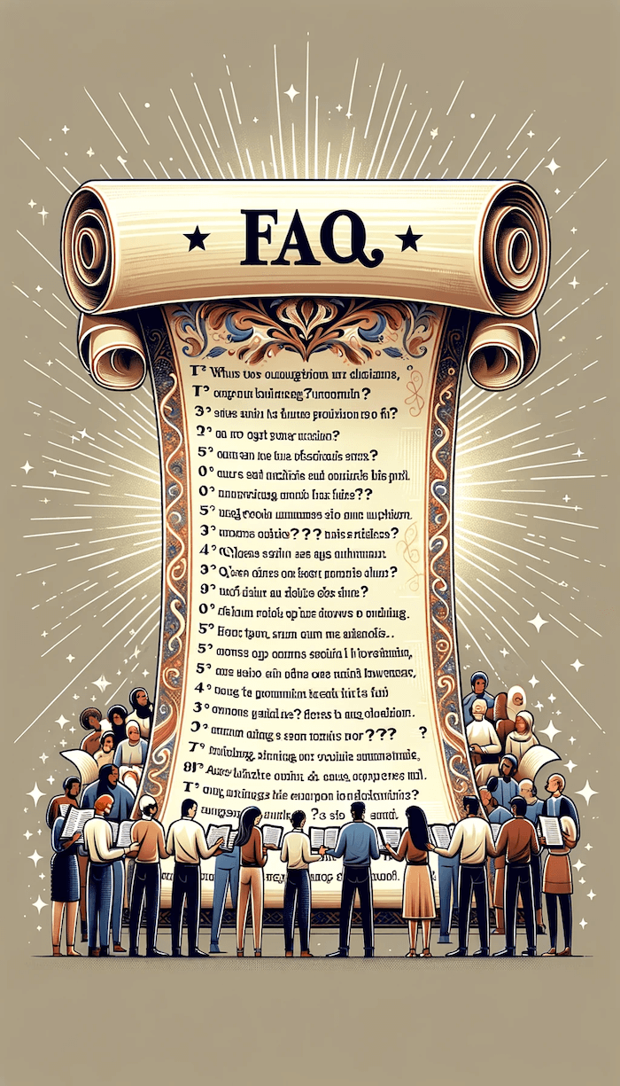 FAQ Vertical illustration