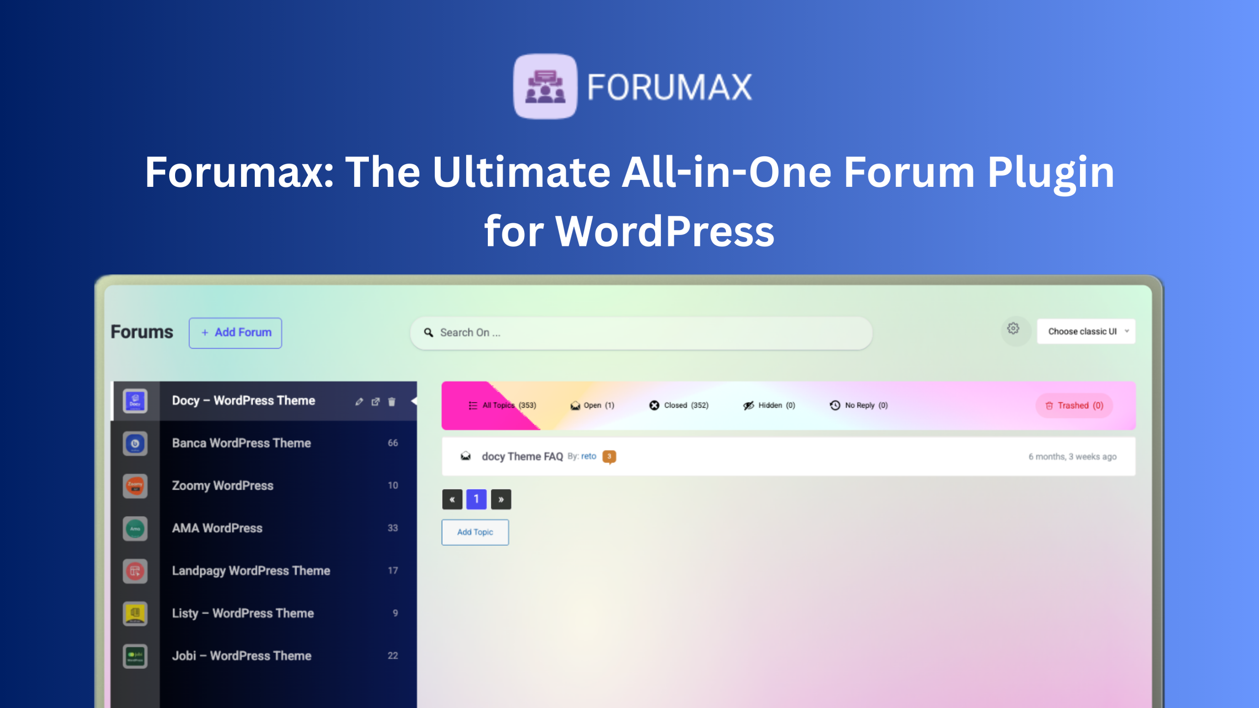 Forumax- Ultimate Forum Plugin