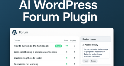 AI WordPress forum plugin Forumax community board with AI replies