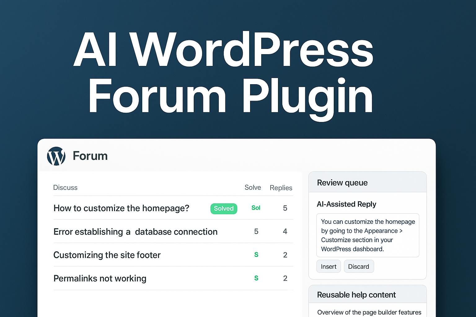AI WordPress forum plugin Forumax community board with AI replies