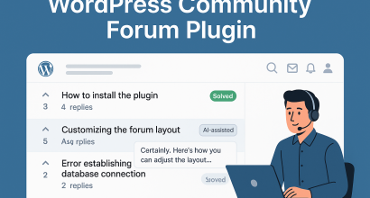 WordPress community forum plugin Forumax with voting and solved topics