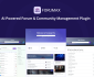 Forumax product cover image for a WordPress forum plugin with voting