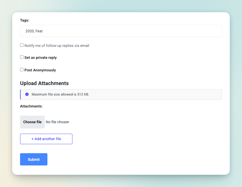 Forumax replies with attachments