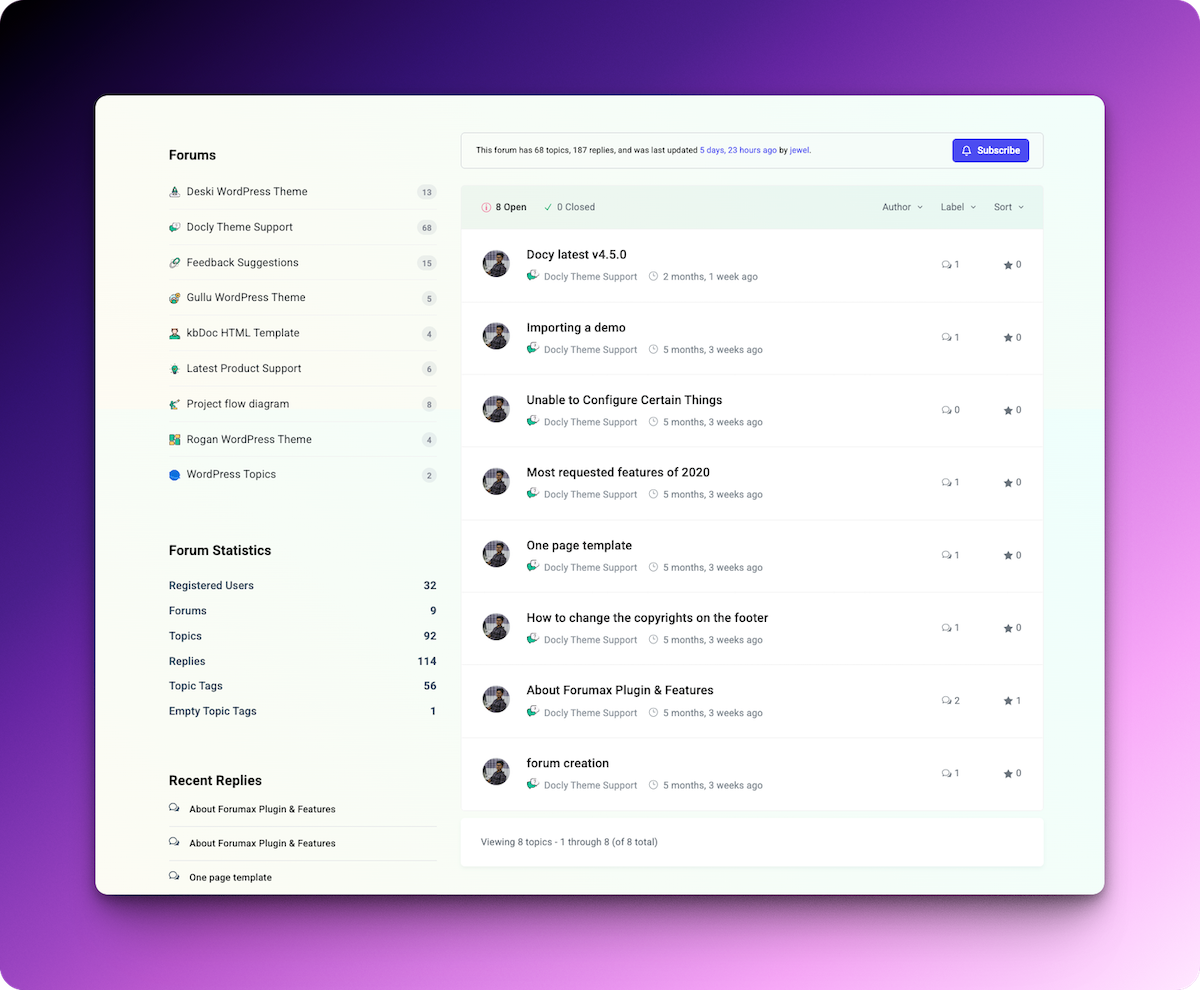 Forumax advanced forum interface — WordPress.org screenshot 6
